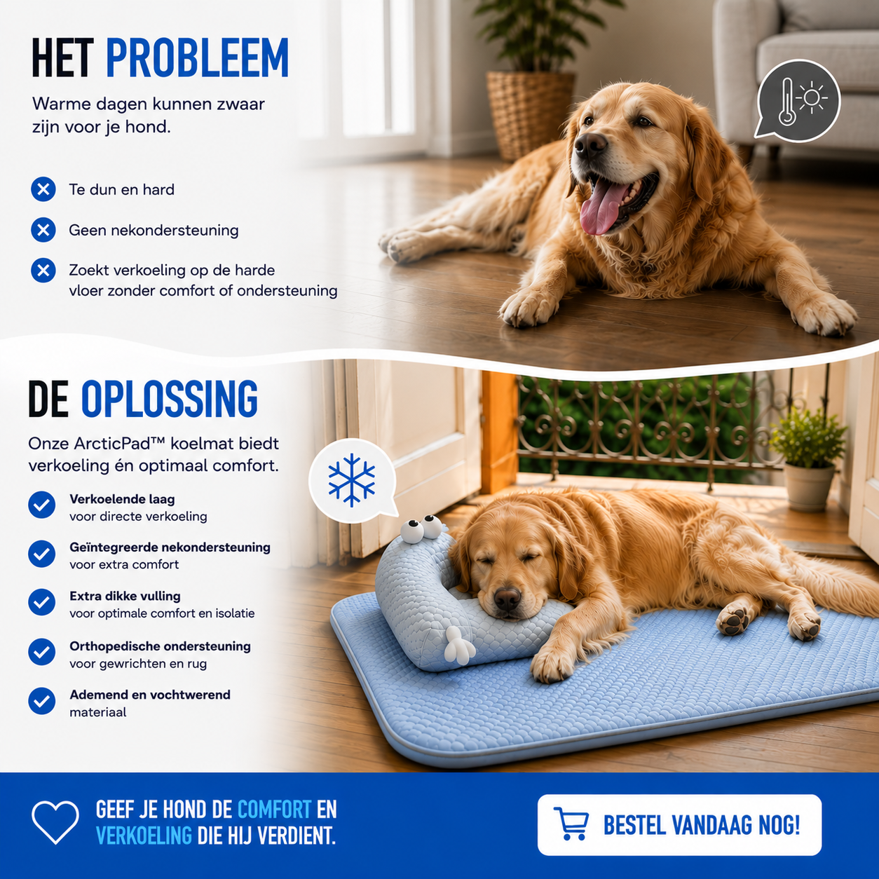 Pootr - ArcticPad™ | Orthopedisch Koelbed voor Honden