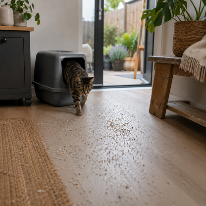 Pootr – CleanPaws Mat | Stop met elke dag stofzuigen rond de kattenbak.