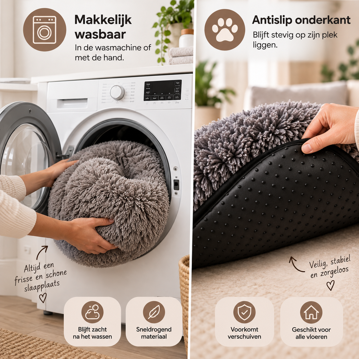 Pootr – CozyNest™ | Zacht honden- en kattenbed