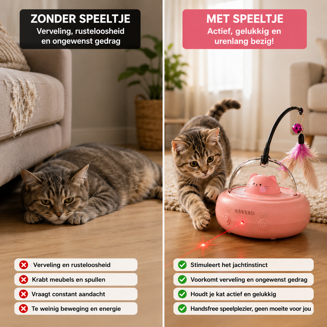 Pootr- HappyCat™ | Laser Toy 30+ min zelfstandig speelplezier voor je kat