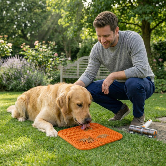 Rustgevende honden Likmat tegen Stress & Verveling.