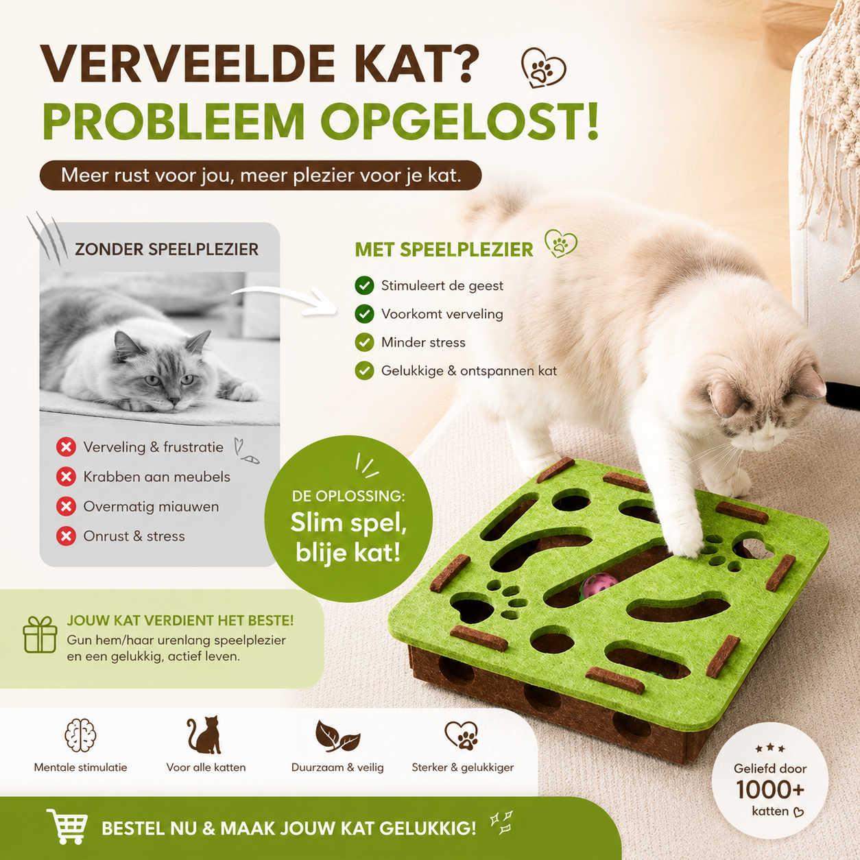 Pootr – PurrPlay™ | Bescherm je meubels & maak je kat gelukkig