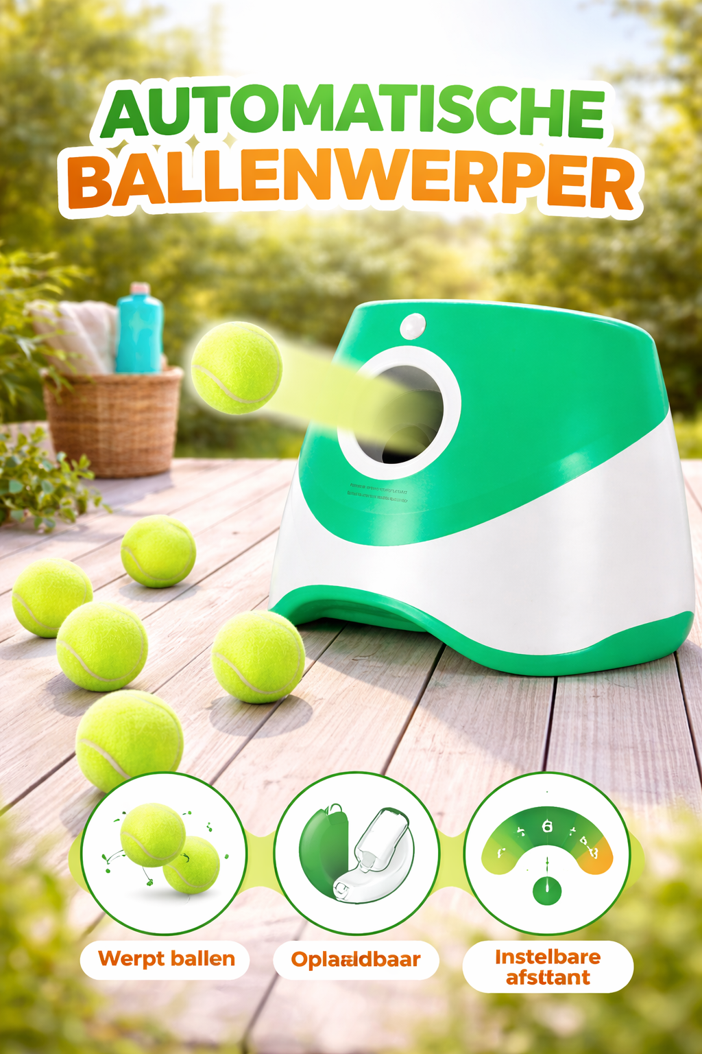 Heeft je hond eindeloze energie? Laat hem zelf spelen met de Automatic Dog Ball Launcher.