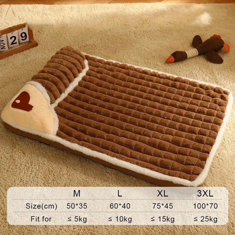 Pet Dog Bed Mat Protect Cervical Spine Detachable Dog House Indoor for Small Medium Large Dogs Bed Comfort Soft Pet