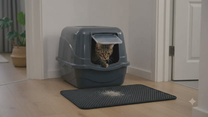 Pootr – CleanPaws Mat | Stop met elke dag stofzuigen rond de kattenbak.